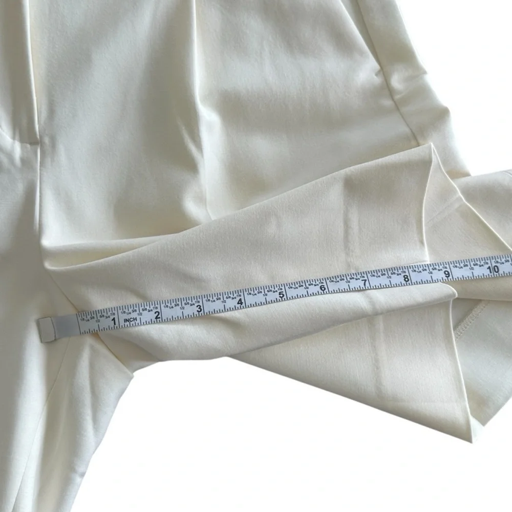 NEW J. CREW High-rise trouser‎ short in city twill in Cream Size 10